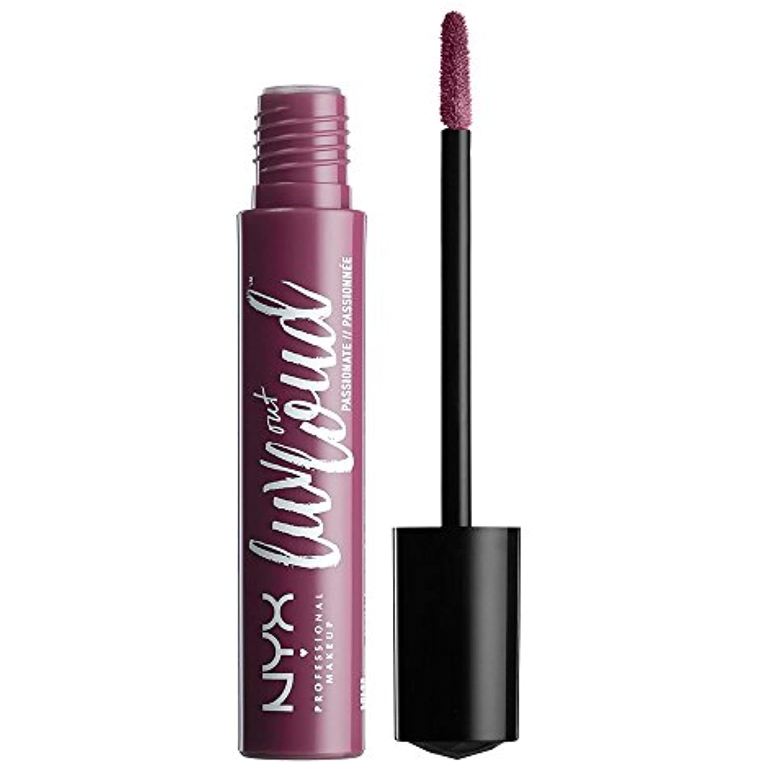 NYX PROFESSIONAL MAKEUP Luv Out Loud Liquid Lipstick, Passionate, 0.13 Fluid Ounce