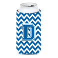 thumbnail image 1 of Letra D Chevron Azul Y Blanco Tall Boy Bebida Aislador Hugger Cj1056-Dtbc, 1 of 1