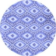 thumbnail image 1 of Ahgly Company Machine Washable Indoor Round Abstract Blue Modern Area Rugs, 8' Round, 1 of 4