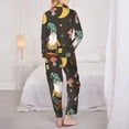 thumbnail image 6 of Goofa Gnome Insect Frog Printed Women’s 2 Piece Pajama Set Super,Pajamas Women's Long Sleeve Sleepwear Soft Button Down Loungewear Pjs Lounge Set Nightwear-X-Large, 6 of 9