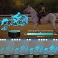 thumbnail image 3 of MYKOMI Kids 3D Horse Race Night Light Optical Illusion Horse Riding Lamp with 16 Colors Remote Control Changing Birthday Gift Idea for Boys and Girls, 3 of 8