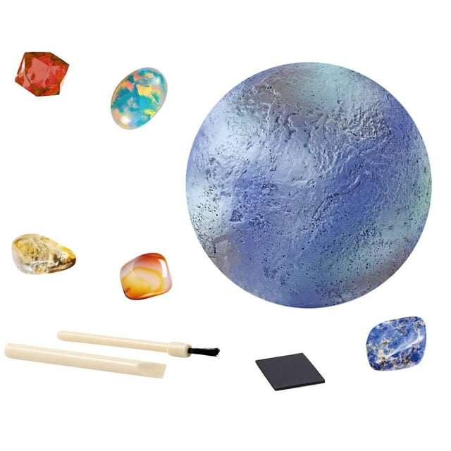 Juego de piedra de excavación arqueológica de juguete con los ocho planetas