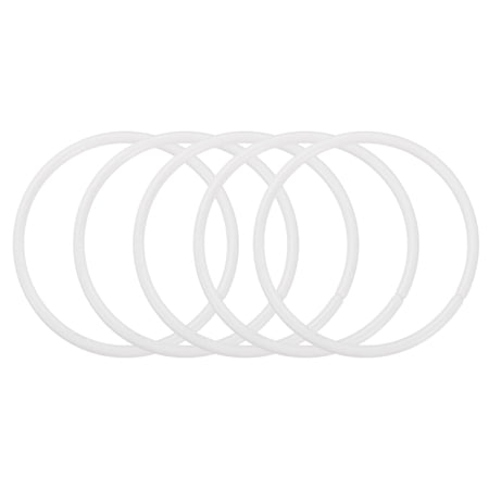 Uxcell 5 Pcs Dream Catcher Rings,Metal Crafts Hoops Floral Hoop 3 Inch Macrame Hoops Rings for DIY Crafts Wreath Making Supplies Plant Hangers, White