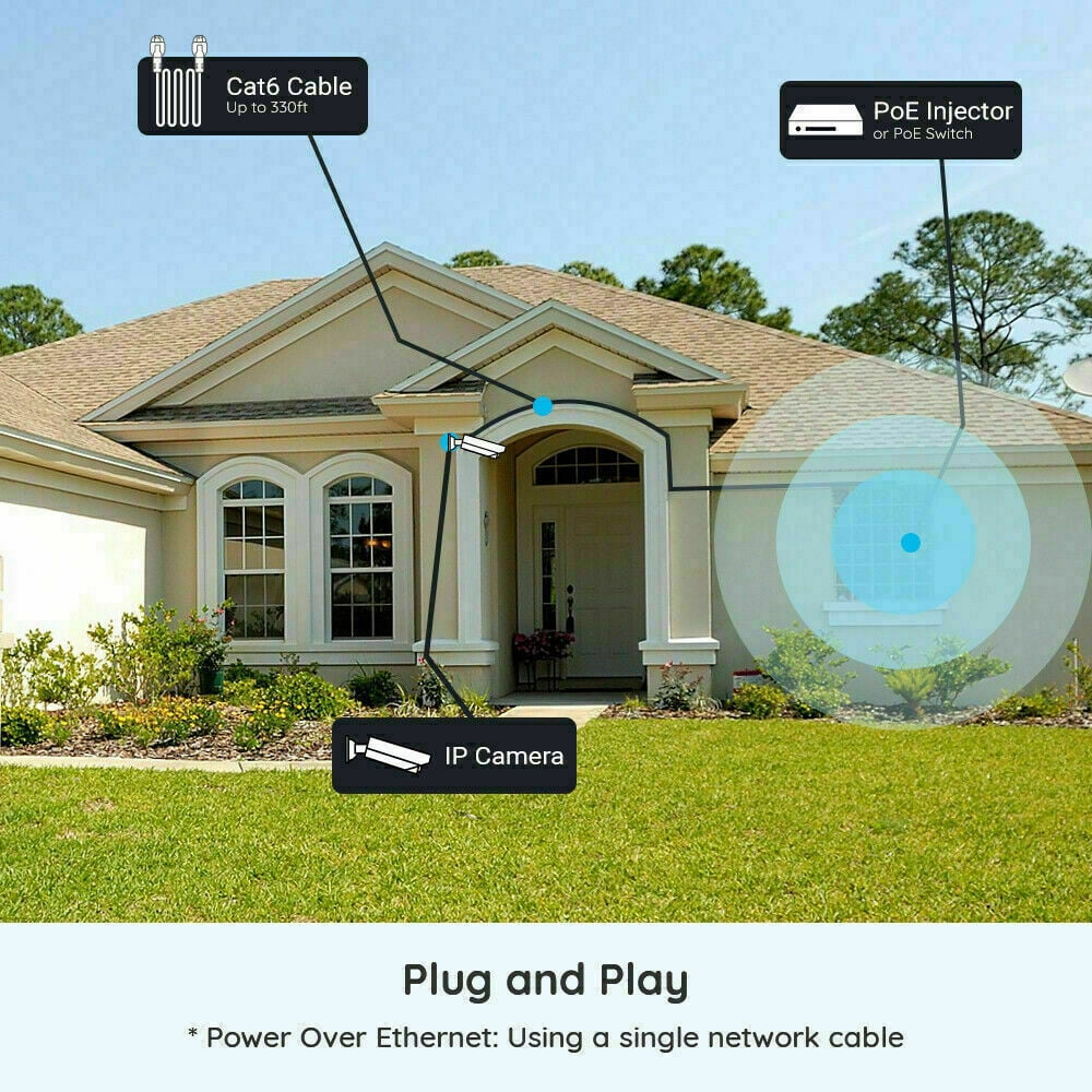 Reolink RLC-520A 5MP PoE Outdoor Security Camera Person/Vehicle Detection 24/7 Recording, 100ft Night Vision