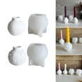 thumbnail image 2 of lanema Crafting Moulds Candlestick Molds Silicone Tealight Holder Molds for Home Decors, 2 of 14