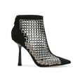 thumbnail image 3 of INC Womens Black Embellished Senalda Pointed Toe Stiletto Zip-Up Dress Booties 8 M, 3 of 4