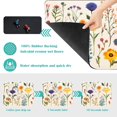 thumbnail image 3 of Dish Drying Mat For Kitchen Counter，23.5x15.5in Hide Stain Absorbent Rubber Backed Quick Coffee Mat，Dish Rack Tray Station Pad For Countertops，Wild Flowers, 3 of 6