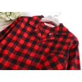 thumbnail image 3 of Pijama de Color negro y rojo para mujer, ropa de dormir supercálida, pantalones largos a juego, conjuntos de invierno, 3 of 4