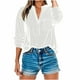 thumbnail image 3 of Ropa para mujer,Blusa tipo túnica de terciopelo con cuello en V para mujer, manga larga, corte holgado, abertura frontal con hebilla y bolsillo, tela de poliéster, sopatenor, 3 of 9