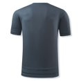thumbnail image 3 of Vedolay Oversized T Shirts For Men Men's Short Sleeve Hipster Drop Cut Curved Hem Long Scallop T-Shirts,Dark Gray 3XL, 3 of 5