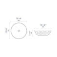 thumbnail image 2 of Pemberly Row White 17" Decorative Round Vessel Above Mount Ceramic Sink, 2 of 5