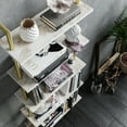 thumbnail image 5 of Paula 5-Tier Wall Mount Bookshelf, Gold, 5 of 9