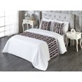 thumbnail image 3 of Exotic Bed Runner Set, Mono Colored Flowers of the Tropical Jungle in the Line Spring Season, Decorative Bedding Scarf & 2 Pillow Shams for Hotels Homes, King, Burgundy and Off White, by Ambesonne, 3 of 3