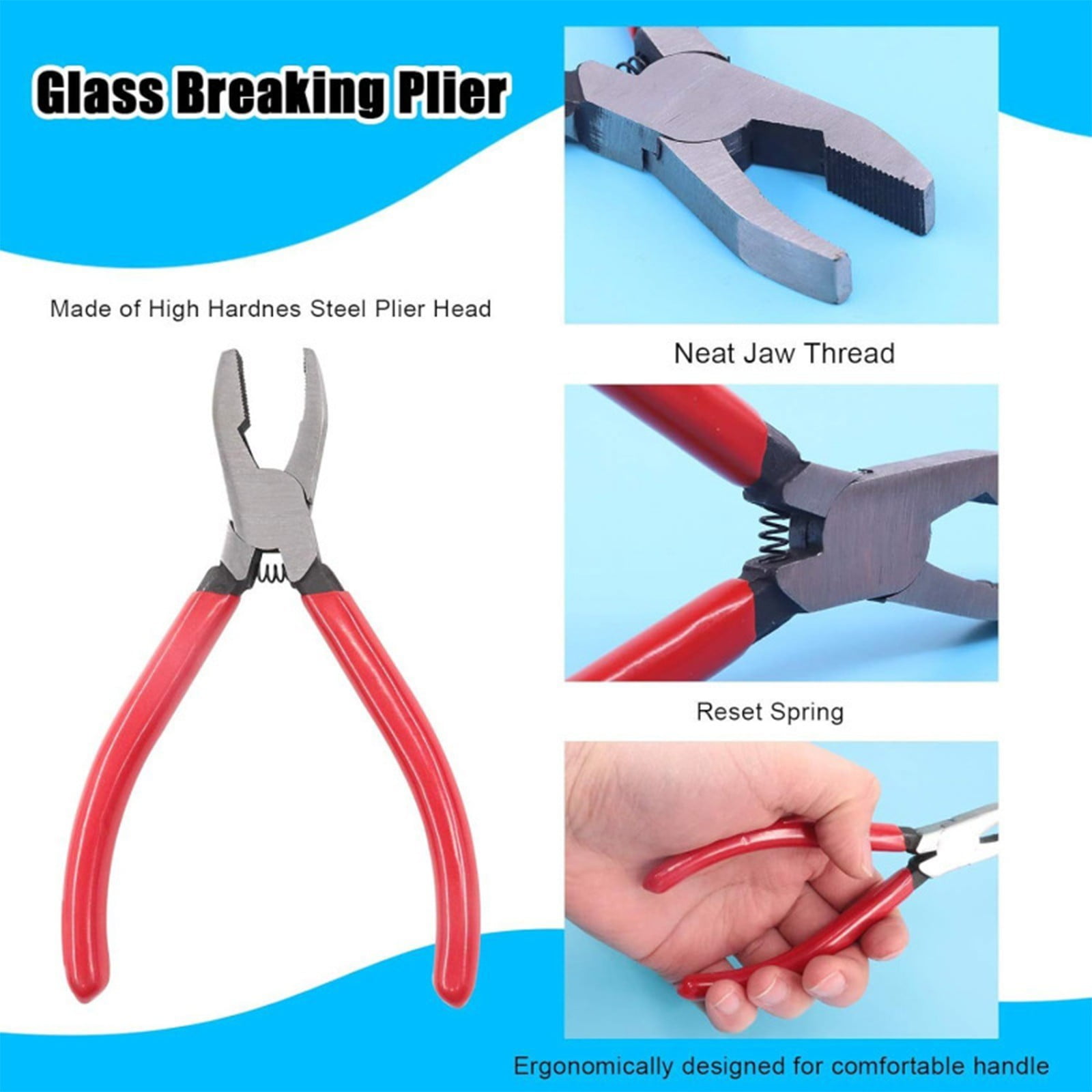 Pack of Glass Cutting Plier Cutter Features Trimming Function Precisions Glass Cutting Tool Set for Repair Art Craft