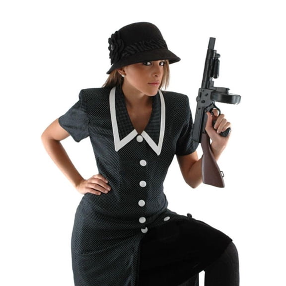 1920's Flapper Black Cloche Adult Costume Hat