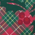 thumbnail image 2 of 20" x 20" Simply Daisy Holly on Plaid Polyester Indoor/Outdoor Pillow, Christmas Pink Qty 1, 2 of 3