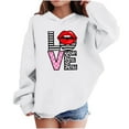 thumbnail image 1 of RXMEKW Heart Print Full-Zip Hooded Sweatshirt for Boys And Girls In Medium And Large With Pockets, 1 of 8