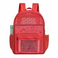 thumbnail image 1 of Reayehane Heavy Duty Mesh Backpack See Through College Backpack With Padded Shoulder Straps For Swimming Outdoor Sports (Red ), 1 of 5