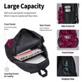thumbnail image 4 of Disketp Burgundy Tie Dye Mochila Estampada de Gran Capacidad con Lonchera y Estuche, Set de 3 Piezas para Estudiantes, 4 of 7