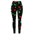 thumbnail image 3 of Gibobby Leggings deportivos mujer Leggings de cintura alta con estampado de comodidad informal para mujer Leggings de moda de Navidad(N,M), 3 of 5