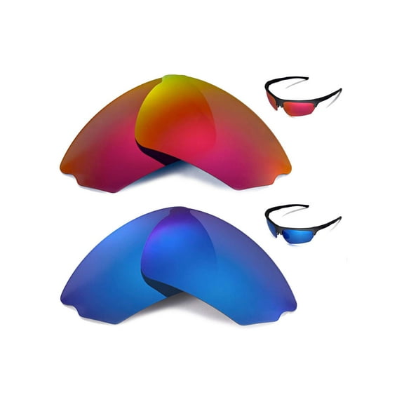 Walleva Polarized Ice Blue   Fire Red Lenses For Rudy Project Noyz Sunglasses