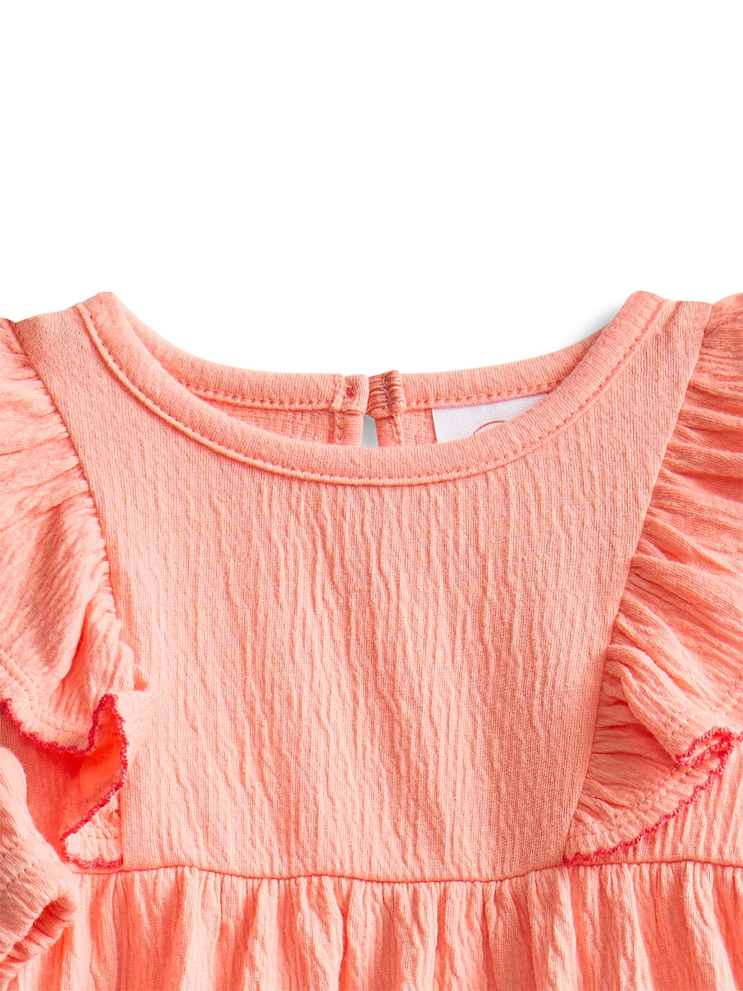 Wonder Nation Baby Girls' Long Sleeve Top and Bloomers Set, 2-Piece, Sizes 0/3M-24M