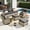 Black, variant on Toject 6 Pieces Patio Furniture Set, All Weather Wicker Patio Conversation Set with Swivel Chairs, Outdoor Furniture for Garden, Beige
