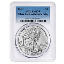 2025 Eagle Privy 1 oz Silver American Eagle PCGS MS 70