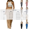 thumbnail image 2 of cocolona Womens Casual Dress Pants Elastic Waist Straight Wide Leg Business Work Pants with Pockets, 2 of 5