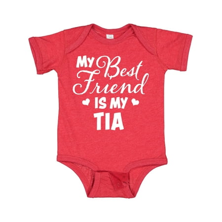 

Inktastic My Best Friend is My Tia with Hearts Gift Baby Boy or Baby Girl Bodysuit