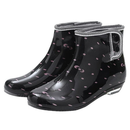 

Women s Rain Boots Fashion Short Tube Rain Boots Water Slip Resistant Water Shoes