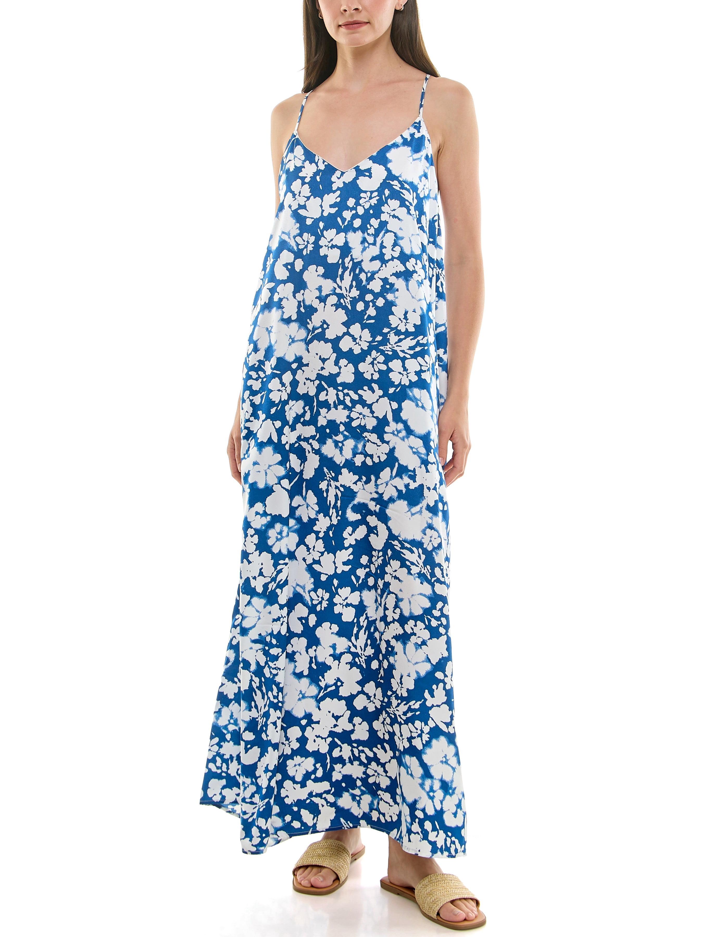 Nicole Miller Women's Maxi Slip Dress With Built In Bra, Sizes S-XL