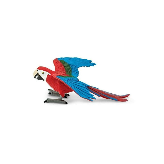 Safari Ltd. Green-Winged Macaw Figurine - Lifelike 4.5" Model Figure - Educational Toy for Boys, Girls, and Kids Ages 3 