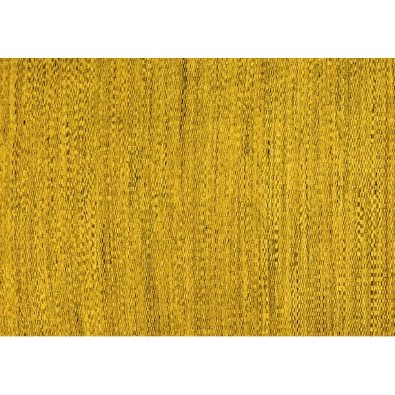 Ahgly Company Machine Washable Indoor Rectangle Oriental Yellow Modern Area Rugs, 5' x 8'