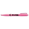 Avery HI-LITER Pen-Style Highlighter, Chisel Tip, Fluorescent Pink Ink, Dozen