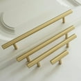 thumbnail image 6 of Brier Series 12-5/8 in 320 mm Brushed Solid Gold Kitchen Hardware Modern Door Pulls Cupboard Drawer Pull Handles - 25 Pack, 6 of 8