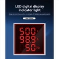 thumbnail image 3 of 2X Voltímetro Digital LED, Amperímetro, Medidor de Hercios, CA 6-500 V, Luces de Señal, Medidor de Voltaje, Corriente, Frecuencia, Indicador, Probador, Rojo, 3 of 5
