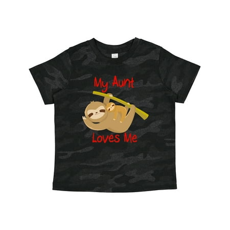

Inktastic My Aunt Loves Me Sloth Gift Toddler Boy or Toddler Girl T-Shirt