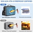 thumbnail image 4 of Fireproof Document Box with Lock, Portable Fireproof Waterproof Document Bag, Fire Proof File Box for Documents, File Organizer Box for Important Paperwork, Black, 15''x11''x4'', 4 of 5