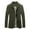 Army Green-1, variant on Men Casual Blazer Jacket Three-Button Stripe Lined Cotton Twill Suit Jacket Pocket Heavyweight Coats