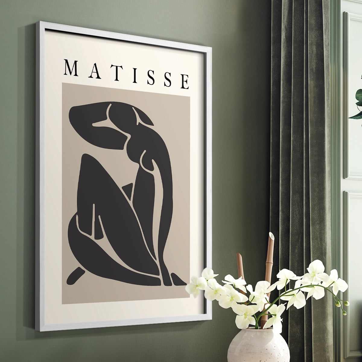 Matisse CCCLXXX in White Solid Wood 8 x 10 Framed Print