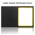 thumbnail image 4 of Pebbuoy 10 Pcs Black Certificate Holders Diploma Covers for 12.6 X 9.45 Inch Paper Gold Foil Border Cardstock Award Graduation Documents Elegant Gold Leaf Scroll Design for Certificates Awards Presen, 4 of 6