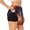 Black, variant on Red And Blue Fire Cloud Dragon Printed 2 in 1 Women's Workout Shorts for Athletic Gym Running Shorts with Phone Pockets-Large