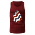thumbnail image 2 of Eashery Large Shirts for Men Sleeveless T-Shirts Beach Shirts Running Vest for Men Red 3X-Large, 2 of 4