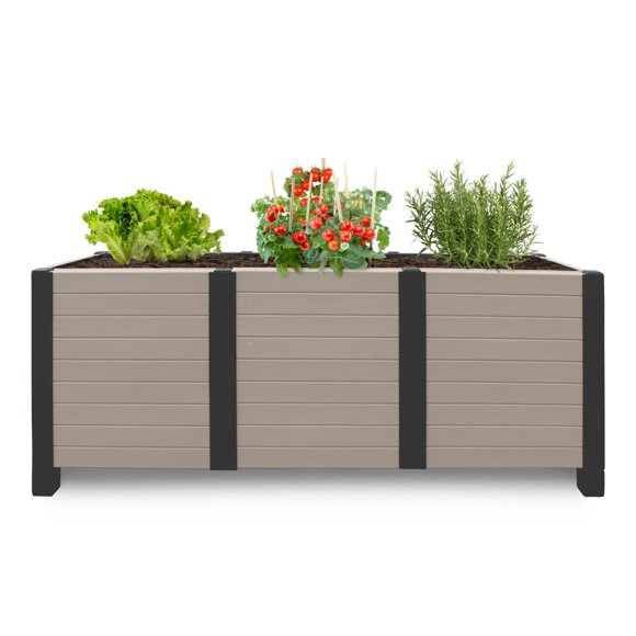 Tierra Verde 17"x48" Garden Trough – Raised Planter for Easy Backyard Gardening