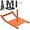 Orange, variant on Weight Sled, Workout Sled, Fitness Strength Training Sled, Speed Training Sled for Athletic Exercise, Speed Improvement, Easily Through Obstacles, Suitable for 1" & 2" Weight Plate