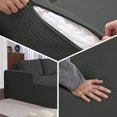 thumbnail image 4 of Soscana 104.9" L Shaped Sectional Sofa with Chaise, Boneless Sofa Couch Corduroy Fluffy Couch with Deep Seat,for Living Room,Apartment, No Assembly, 4 of 8