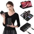 thumbnail image 1 of Funda de teléfono de cuero PU con hombro dividido para iPhone 6, 6S, 7, 8 Plus, X, XS, XR, XSMax, SE2020, 11, 12, 13, 14, Mini Pro Max qiuyongming unisex, 1 of 2