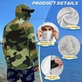 thumbnail image 4 of SEANATIVE Fishing Shirts for Men Hooded Sun Protection Rash Guard Long Sleeve Breathable Athletic Hoodie with Face Mask, for Outdoor Hiking Camping Fishing, S, Green Camouflage Print, 4 of 7