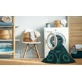 thumbnail image 2 of Ahgly Company Machine Washable Indoor Rectangle Transitional Dark Cyan Green Area Rugs, 2' x 4', 2 of 7